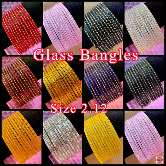 Dotted Glass Bangles- Size 2.12