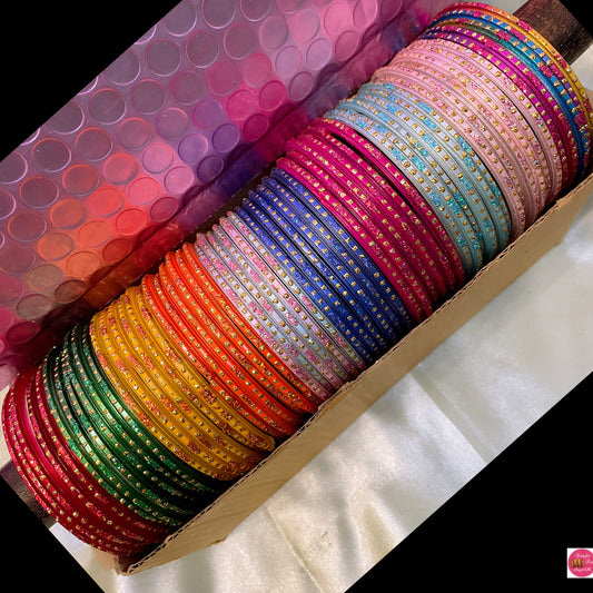 Glass Bangles Combo Box- Size 2.6/2.8