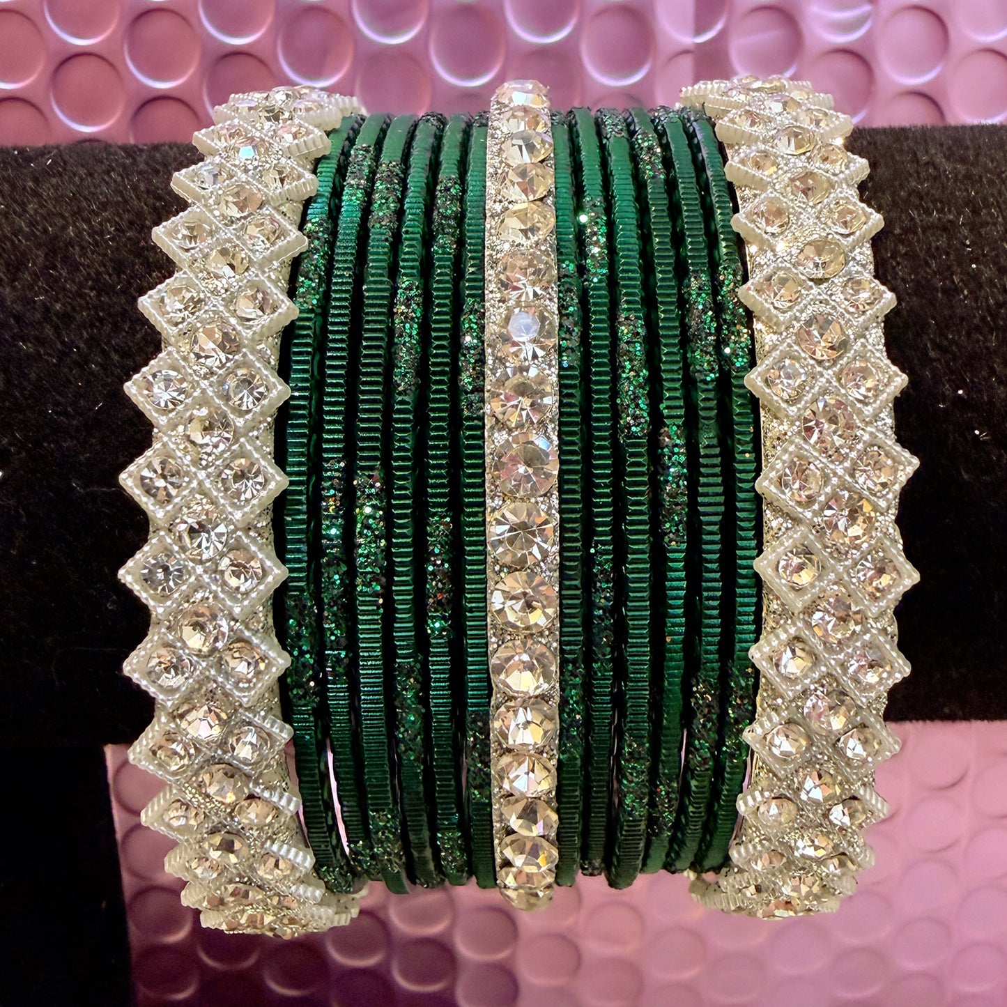 Silver Metal Bangles Sets in various colors