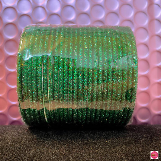 Green Metal Bangles Set