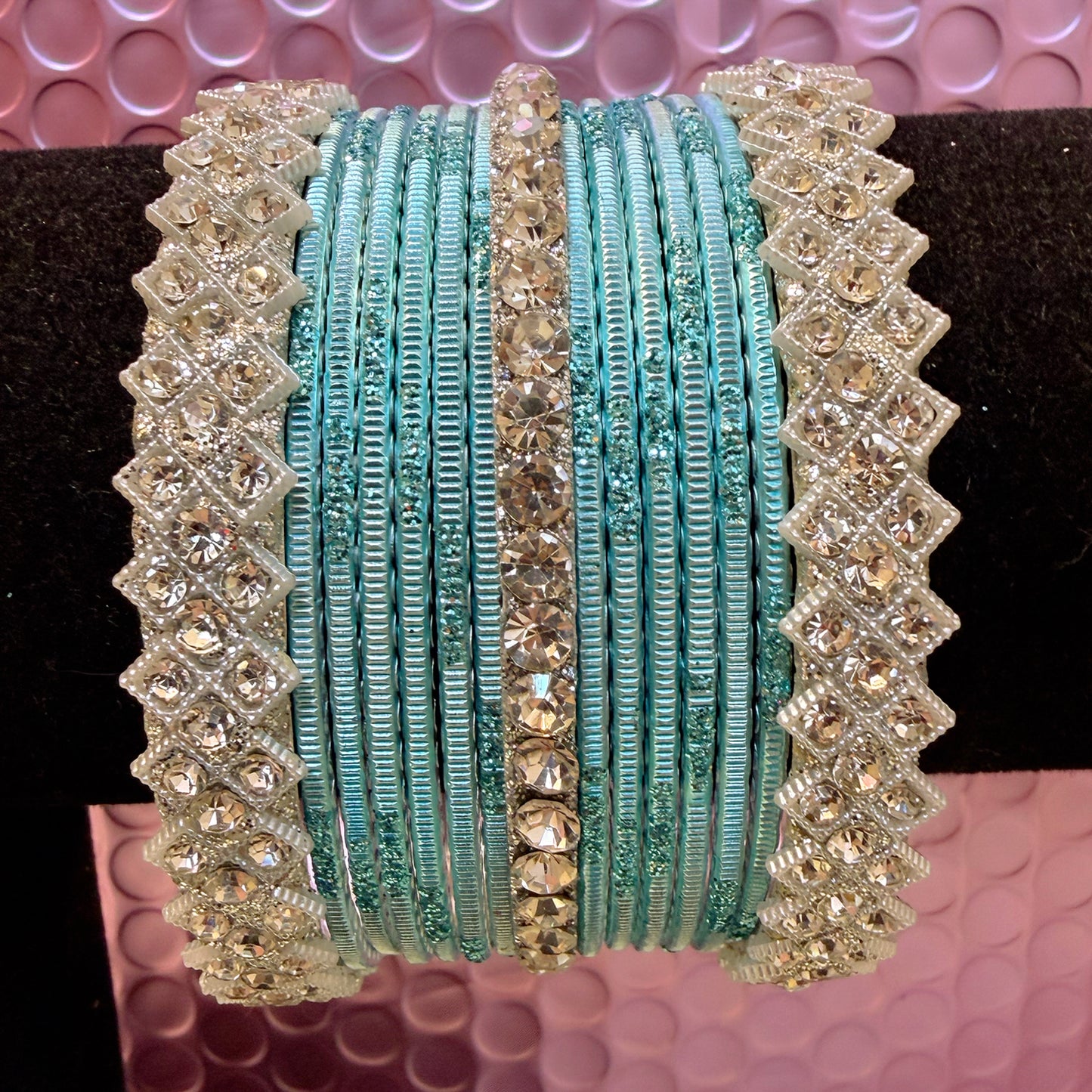 Silver Metal Bangles Sets in various colors