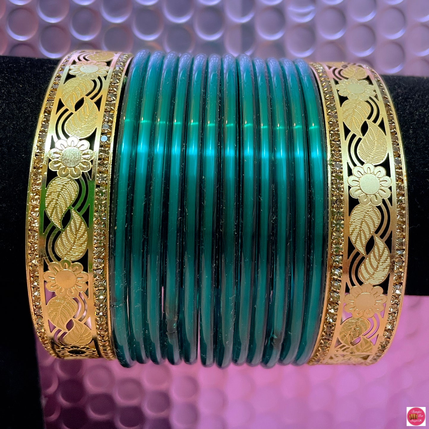 Gold Glass Bangles Sets- Various Karas