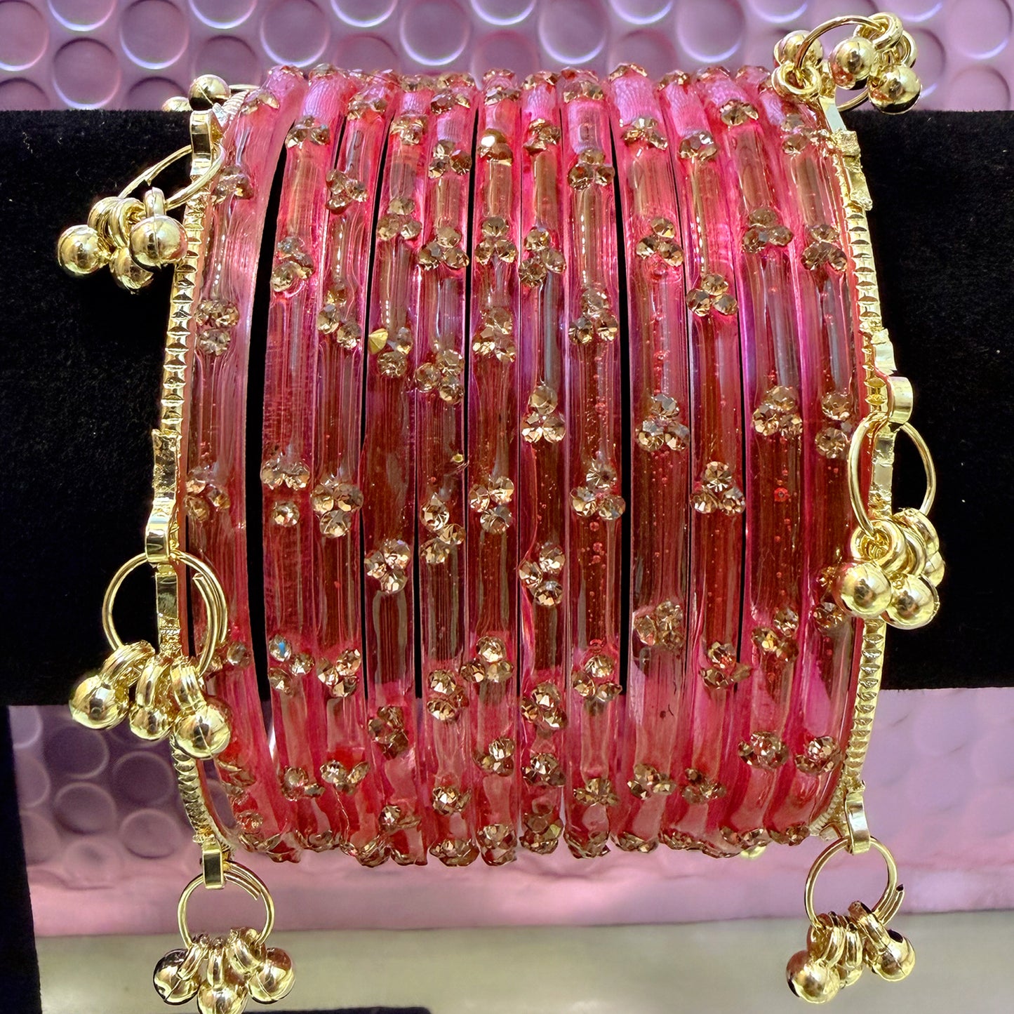 Kashmiri Glass Bangles Sets in assorted colors