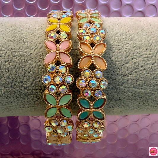 Multicoloured Flower Metal Karas