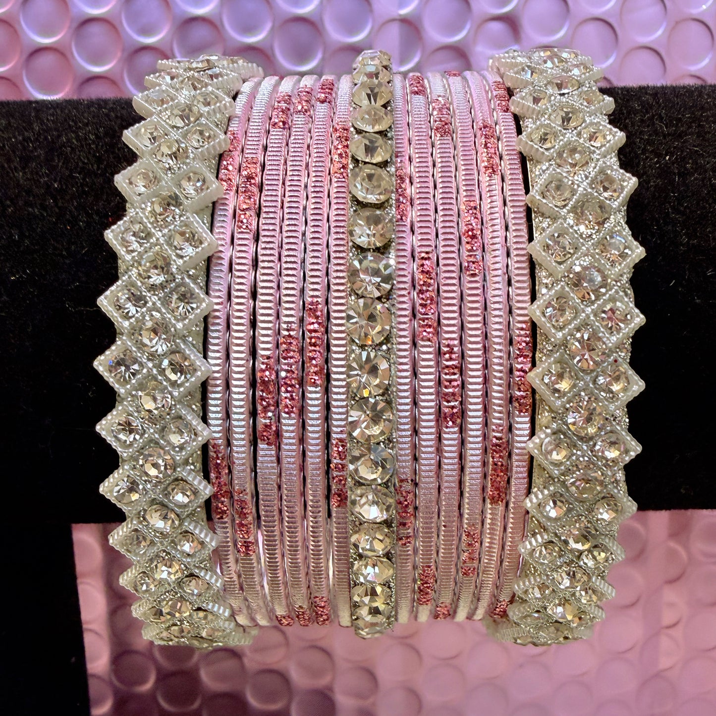 Silver Metal Bangles Sets in various colors