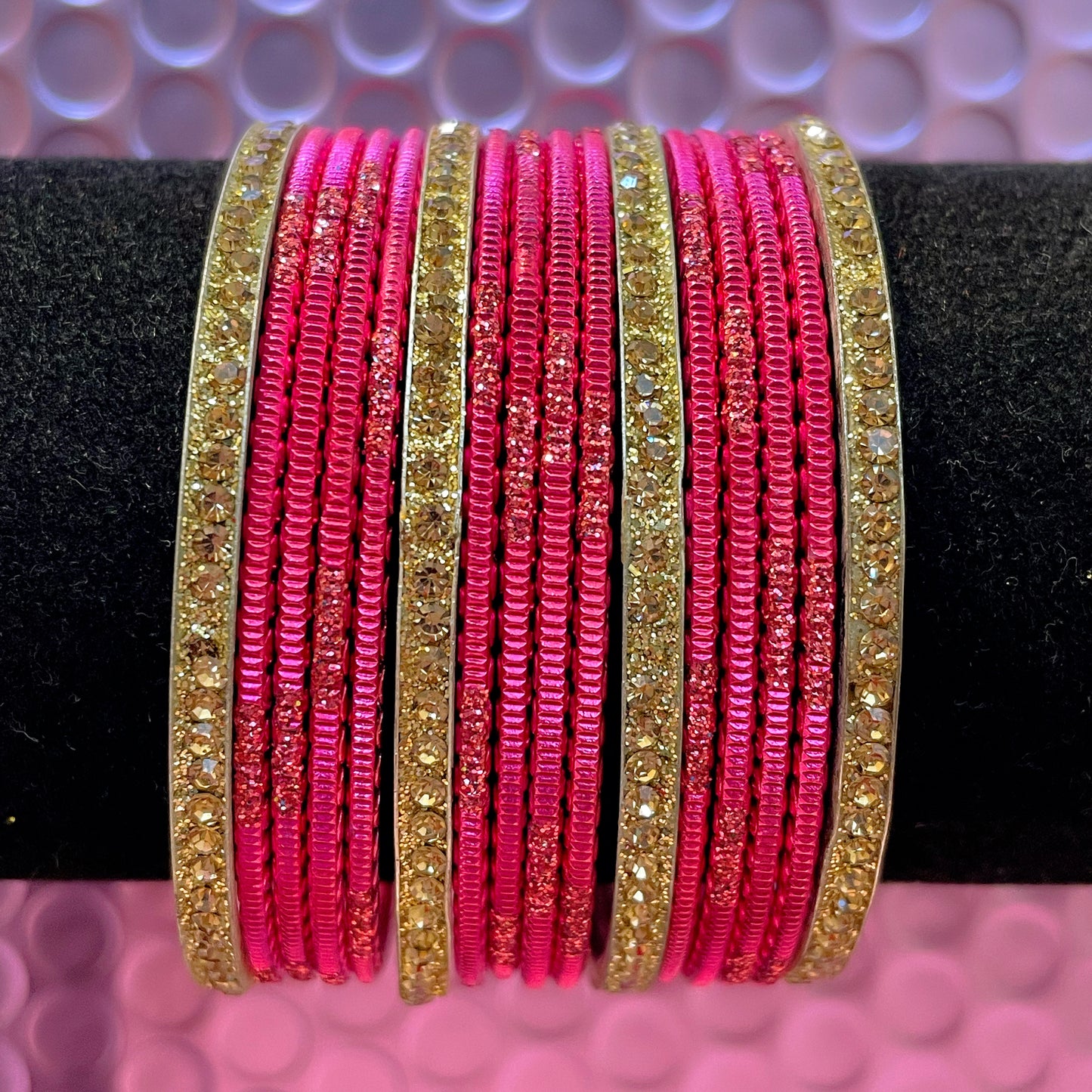 Gold Metal Bangles Sets- Various Colours