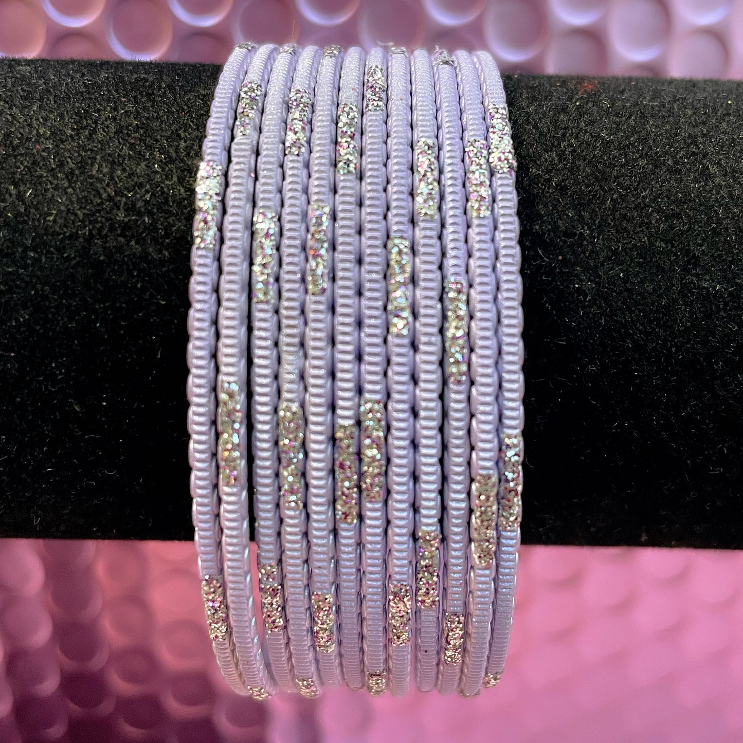 Lilac Metal Bangles Set- Size 2.10