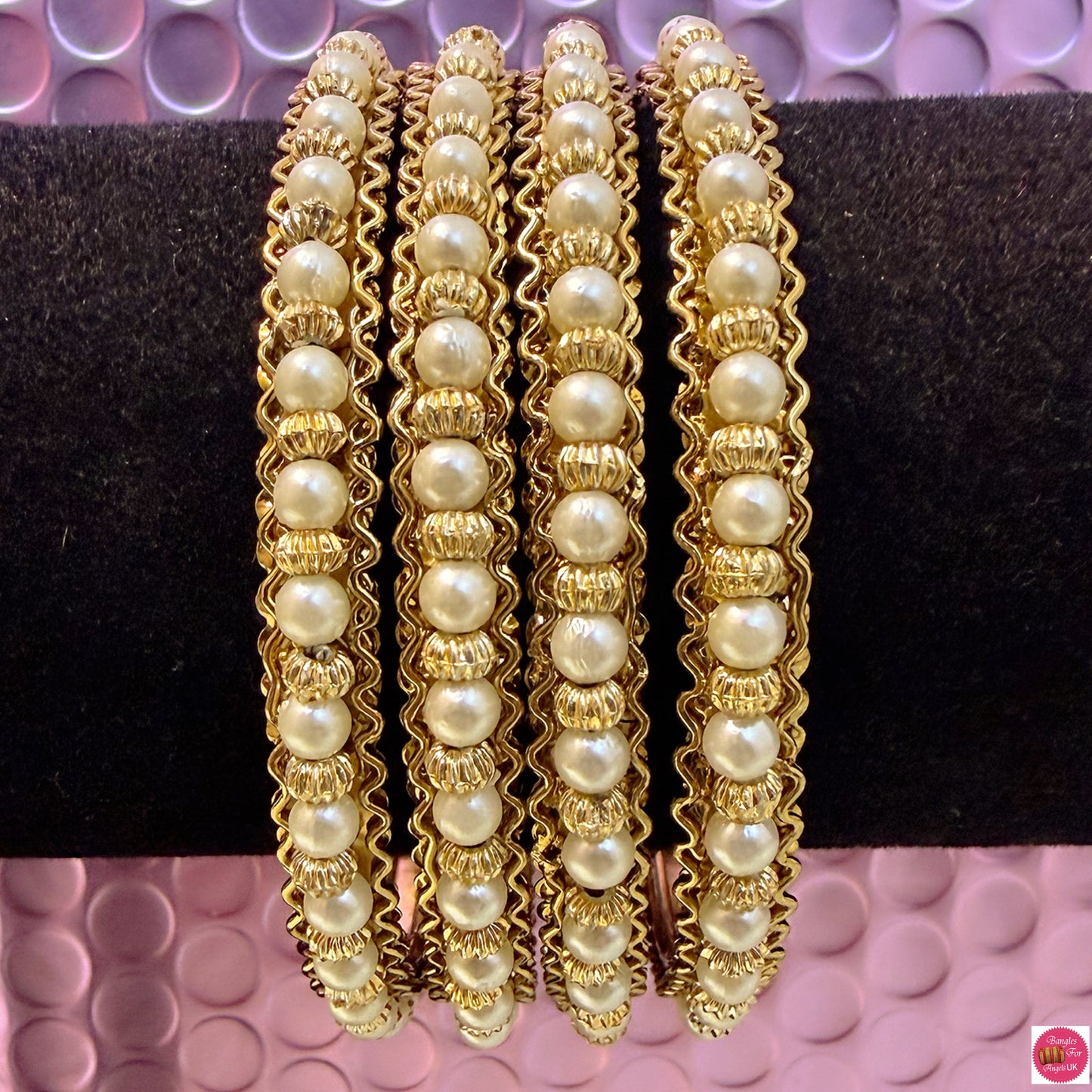 Gold Pearl Metal Karas
