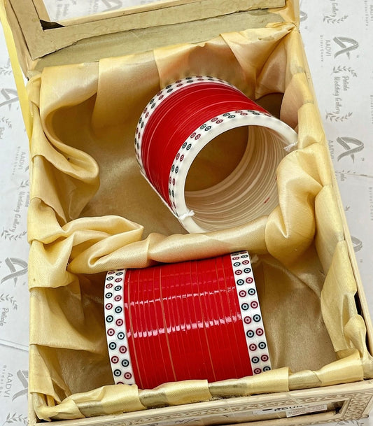 Red Punjabi Bridal Chura Bangles Set