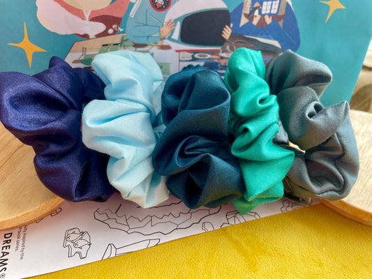 Midnight Blues Combo Scrunchie Pack