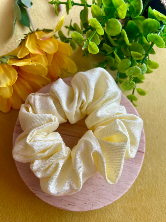 Cream Scrunchie