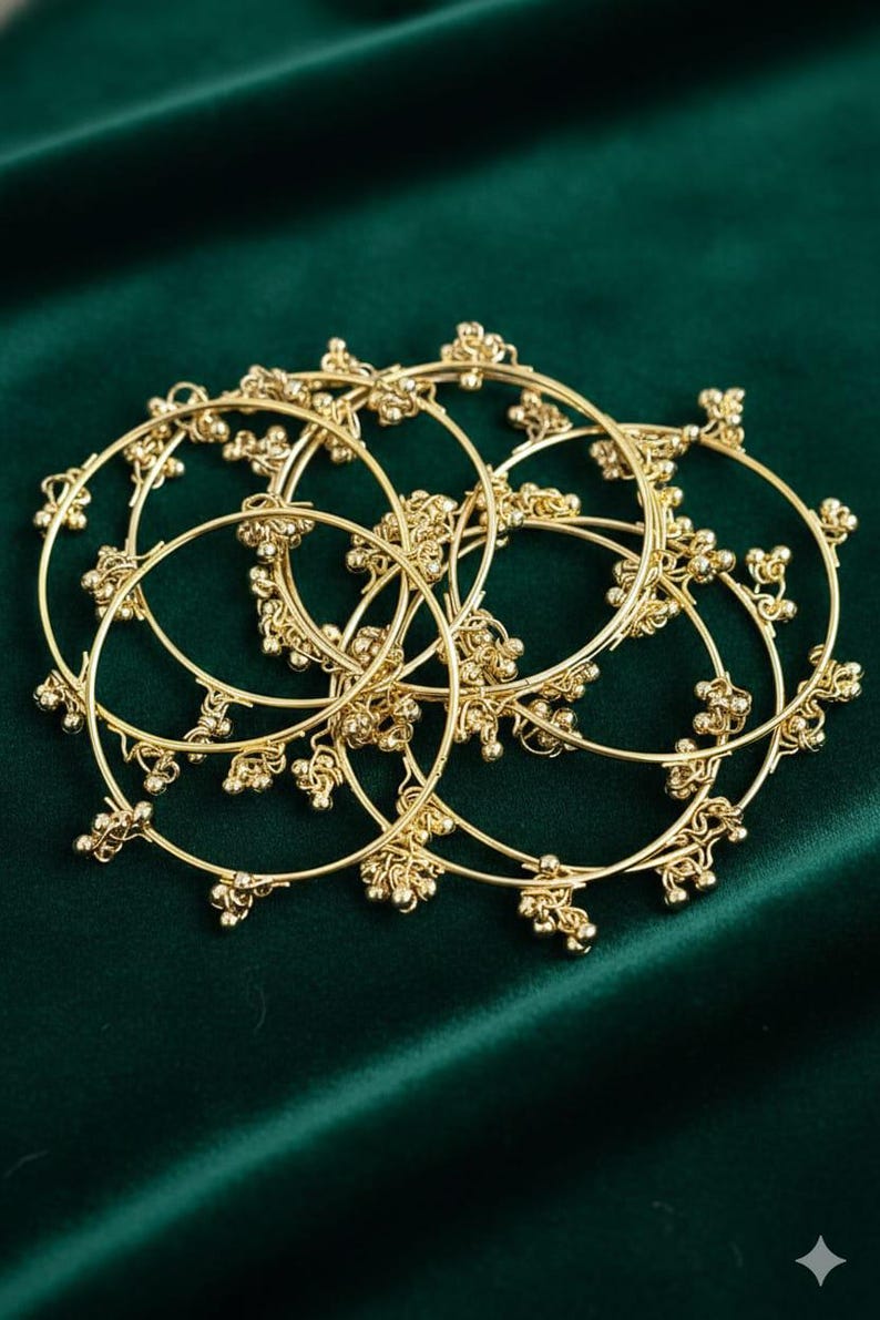 Kids Kashmiri Ghungroo Metal Bangles