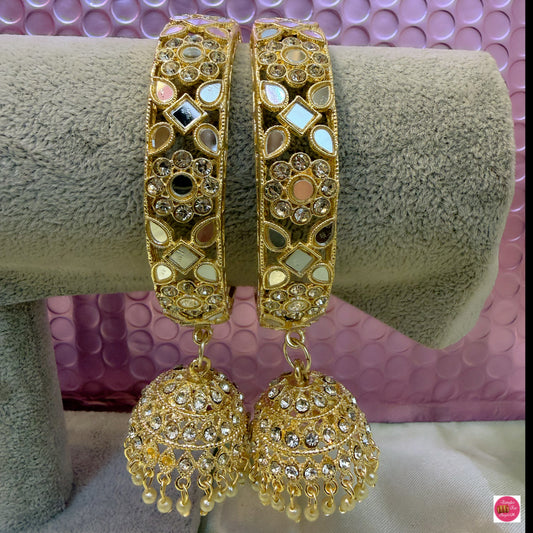 Kundan Mirror Hanging Metal Karas