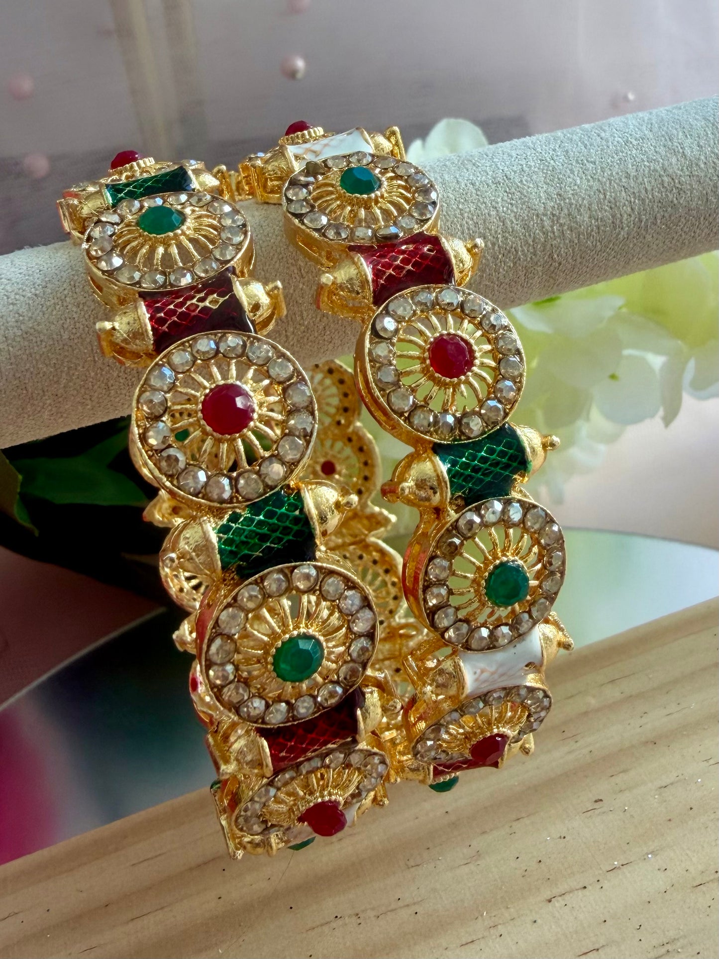 Jadaau Kundan Gold Karas