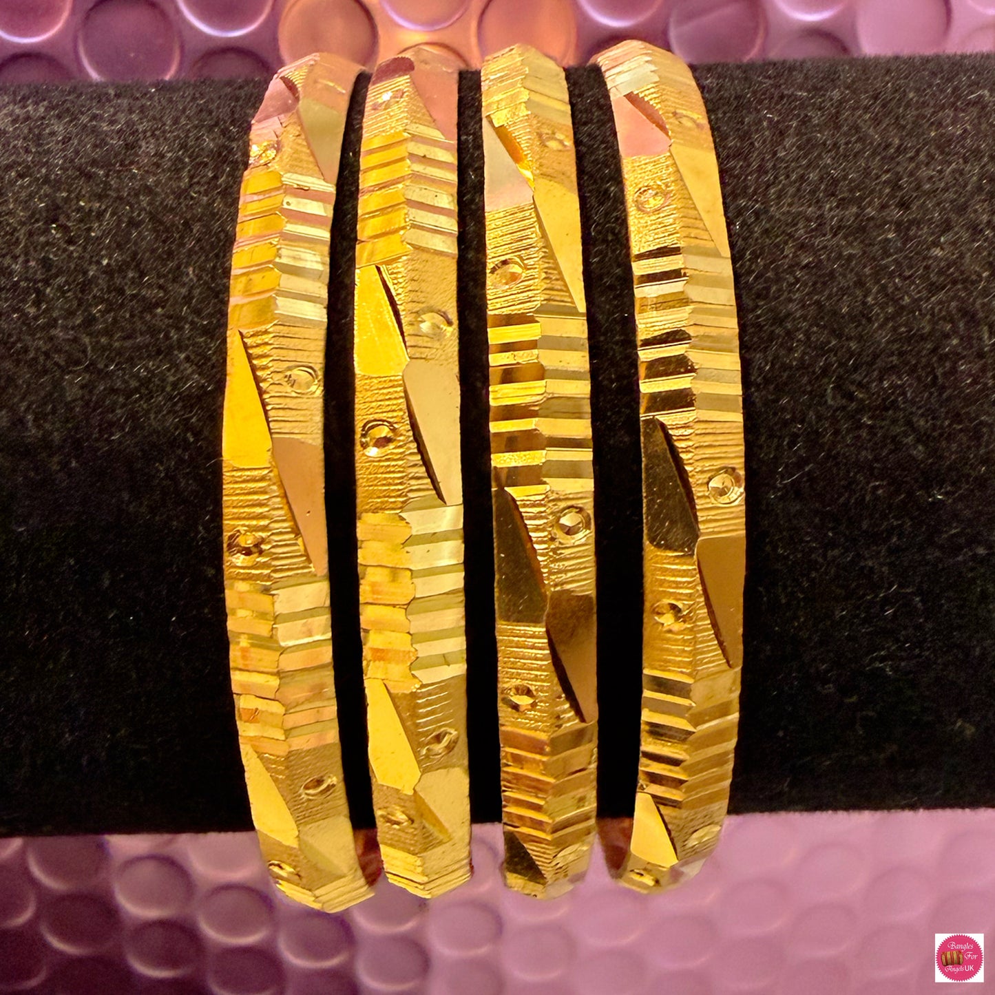 Gold Finish Metal Karas- Size 2.2