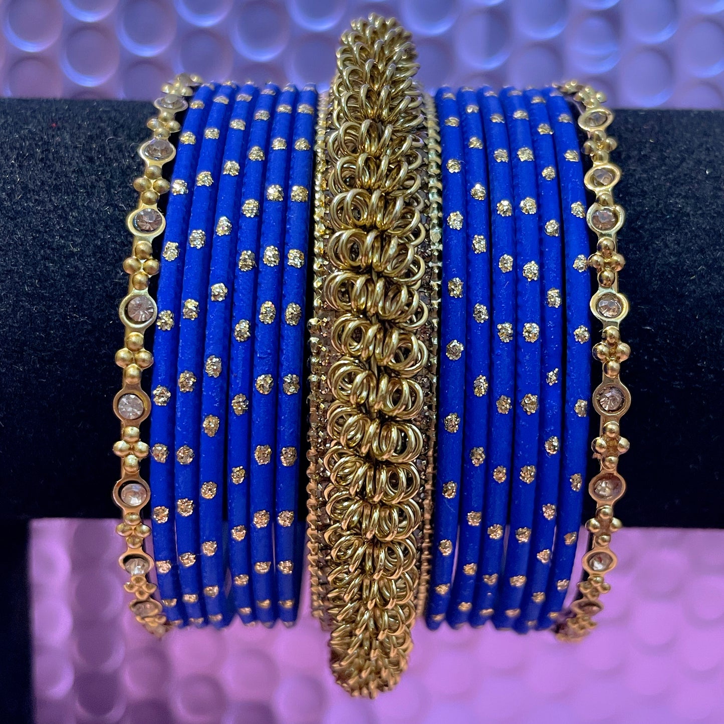 Gold Metal Bangles Sets- Various Colours