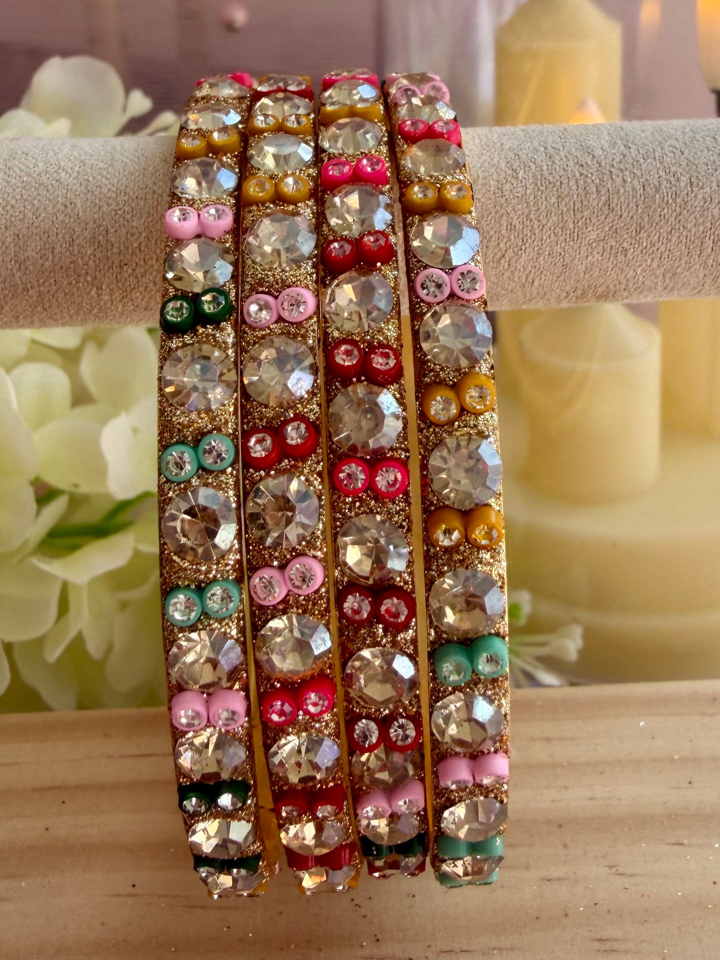 Multicoloured Stone Metal Karas- Size 2.10