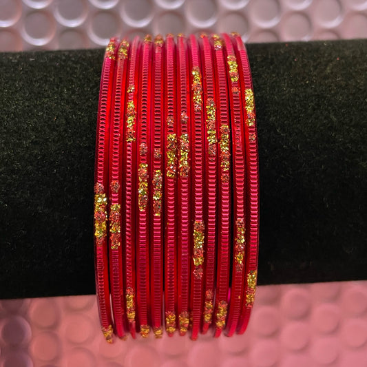 Strawberry Metal Bangles Set