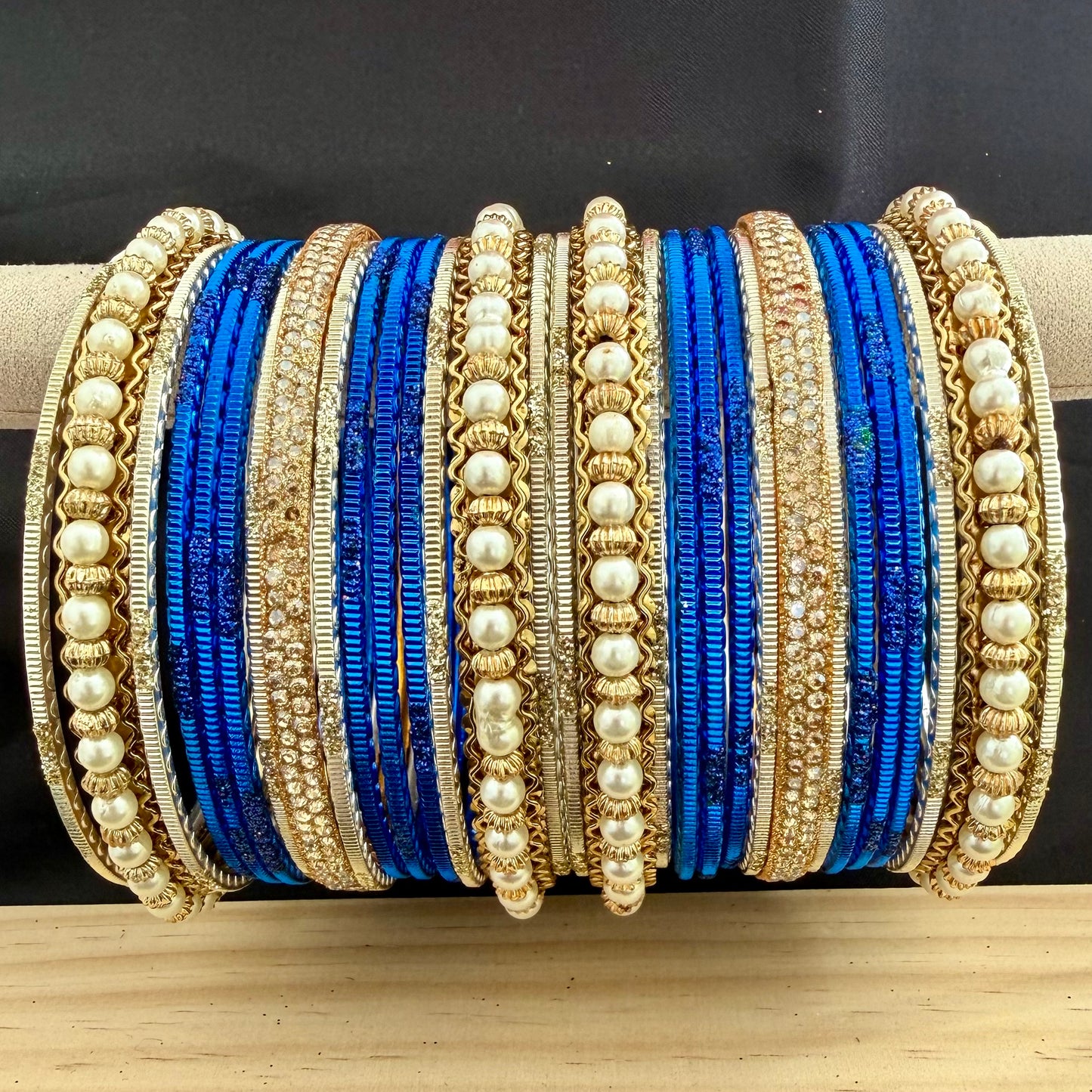 Pearl Metal Bangles Set in various colors