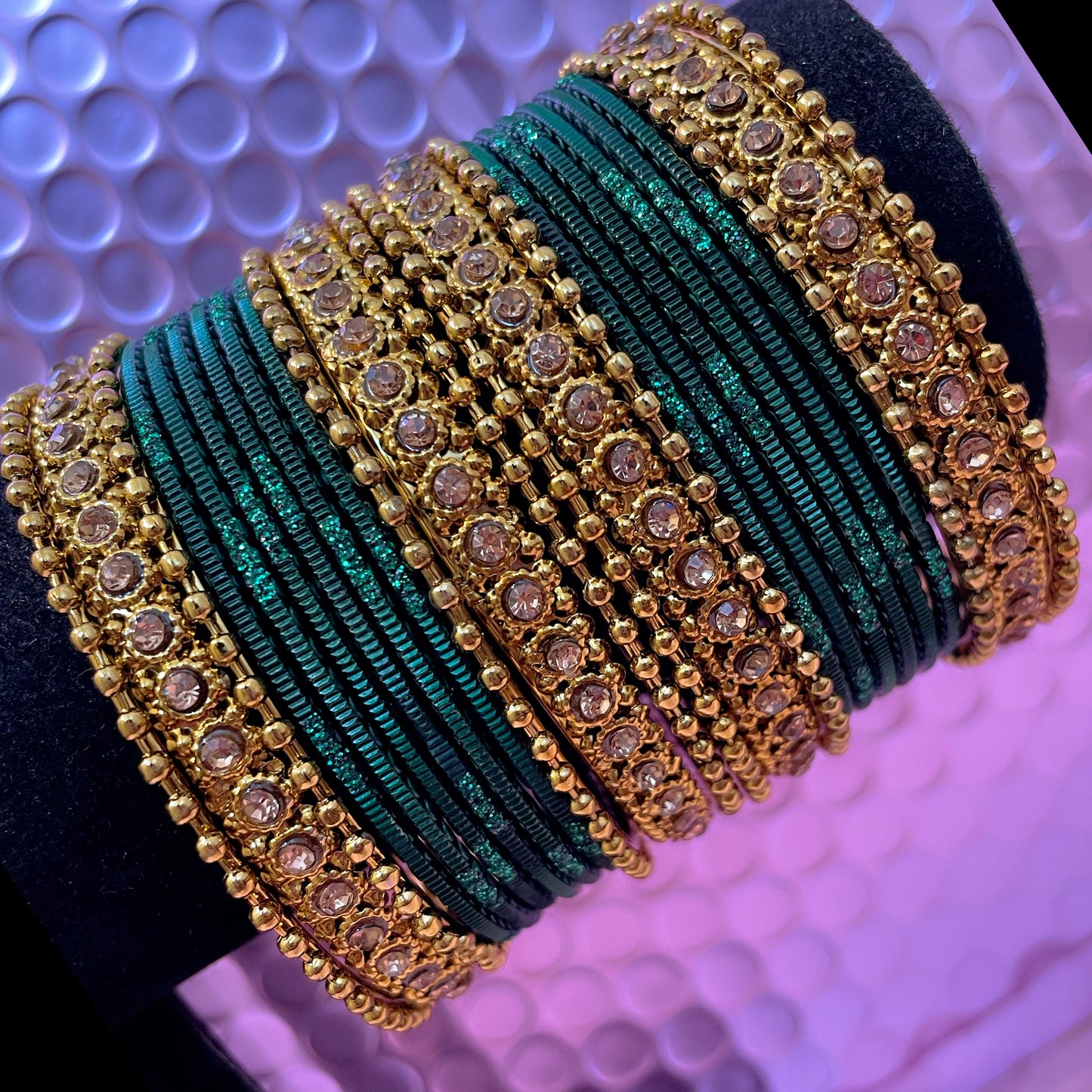 Gold Metal Bangles Sets- Various Colour s