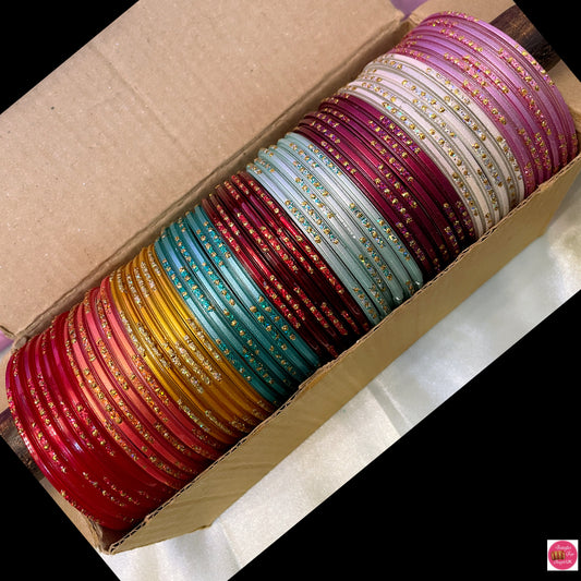Glass Bangles Combo Box- Size 2.6/2.8
