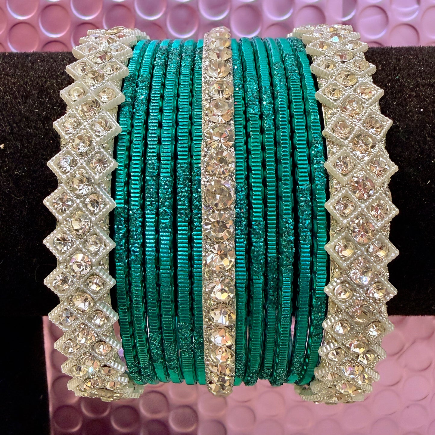 Silver Metal Bangles Sets in various colors