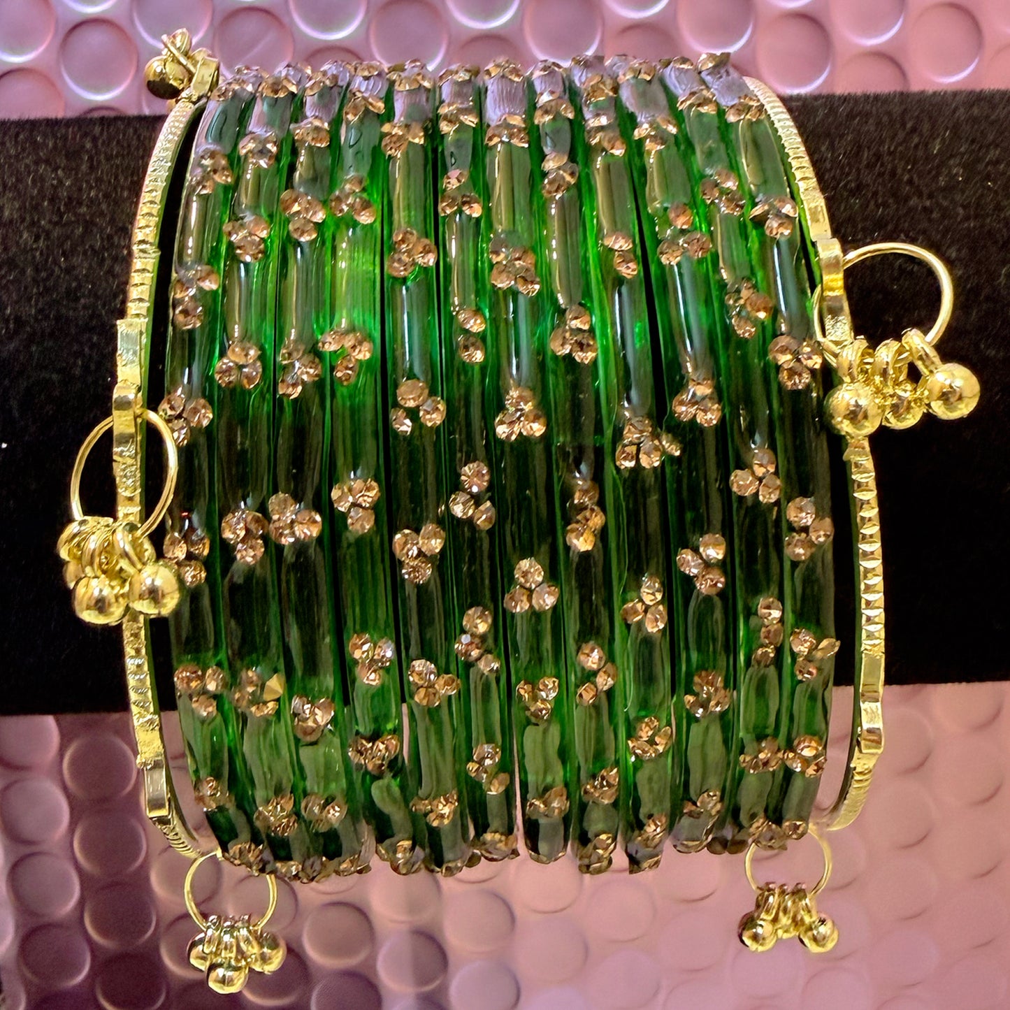 Kashmiri Glass Bangles Sets in assorted colors