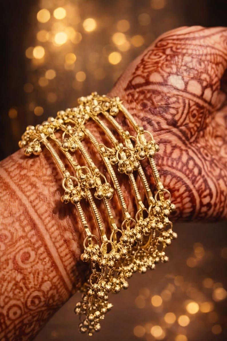 Kids Kashmiri Ghungroo Metal Bangles