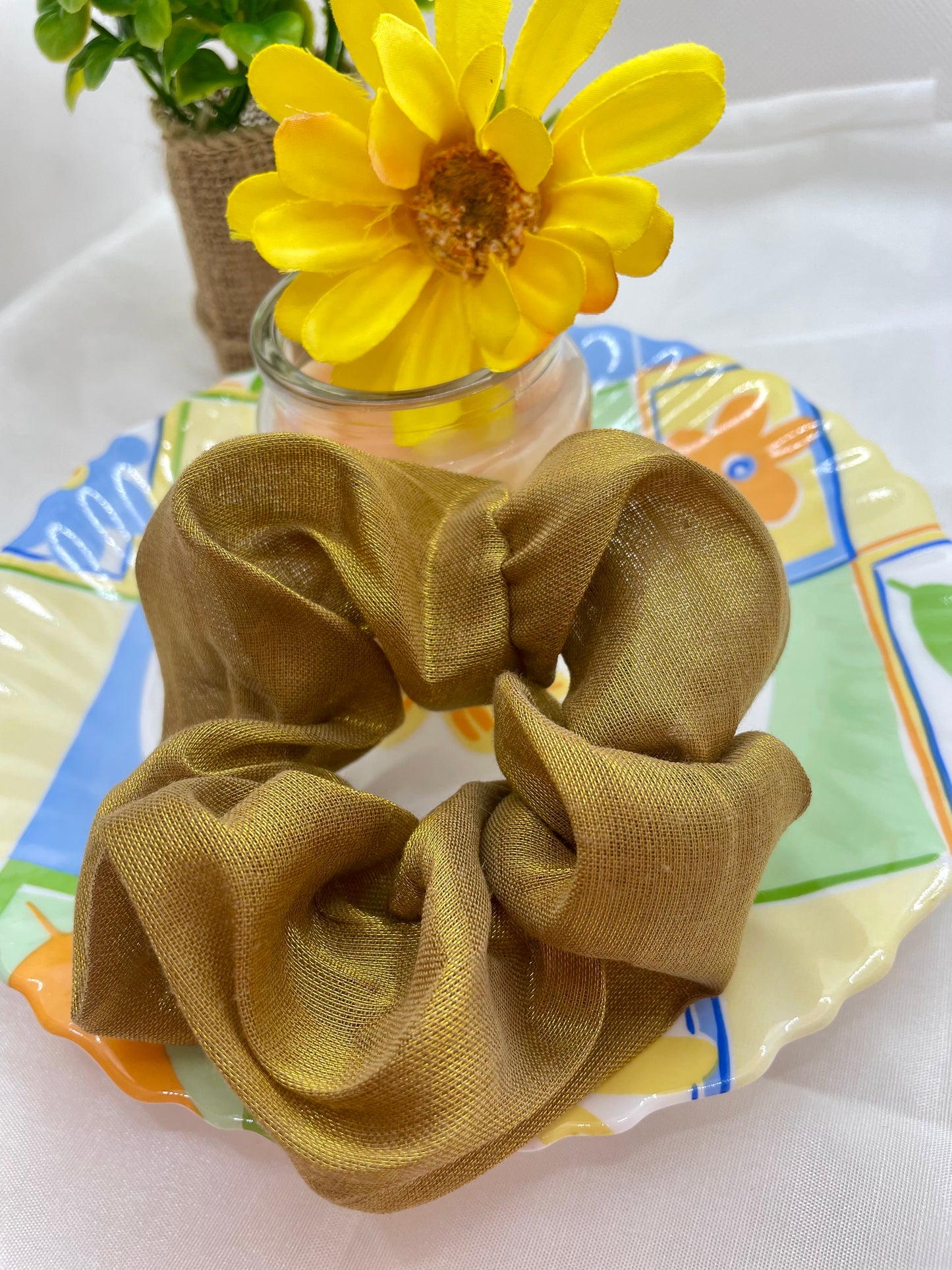 Nude Brown Scrunchie