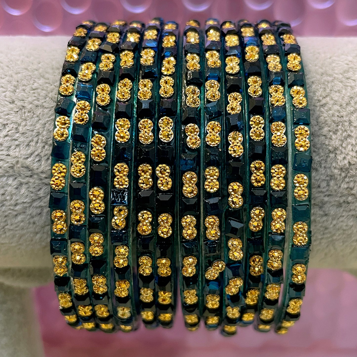 Designer Glass Bangles in various colours- Size 2.6/2.8