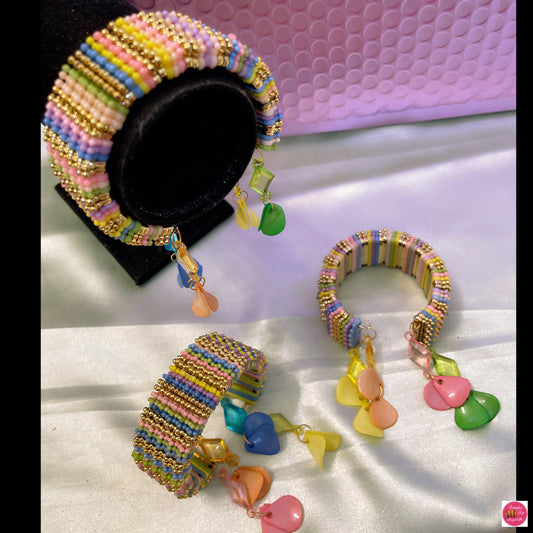 Multicoloured Open Adjustable Bracelet