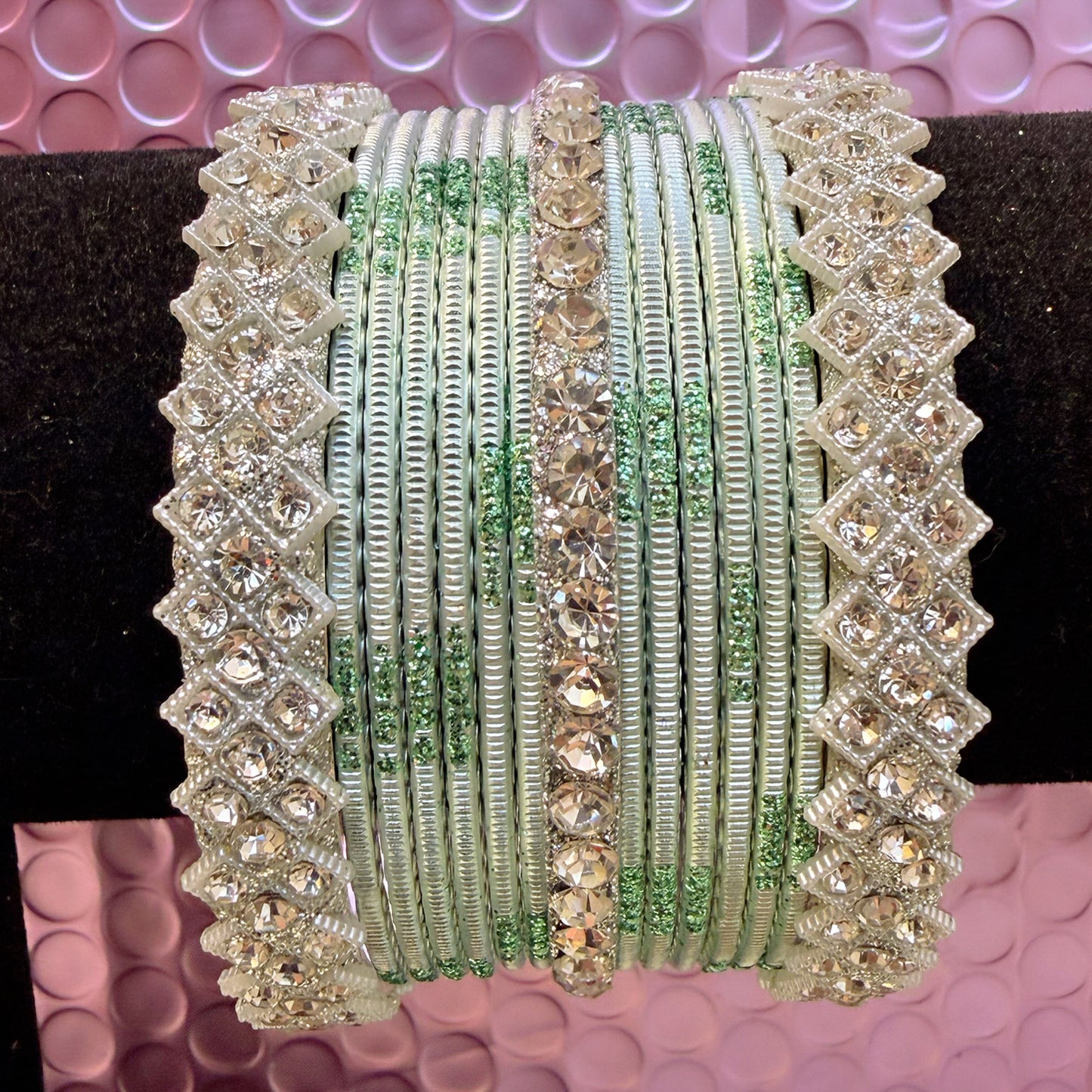 Silver Metal Bangles Sets in various colors