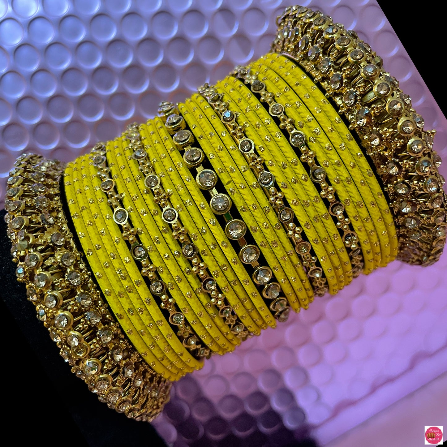 Antique Gold Metal Bangles Sets- Various Colours