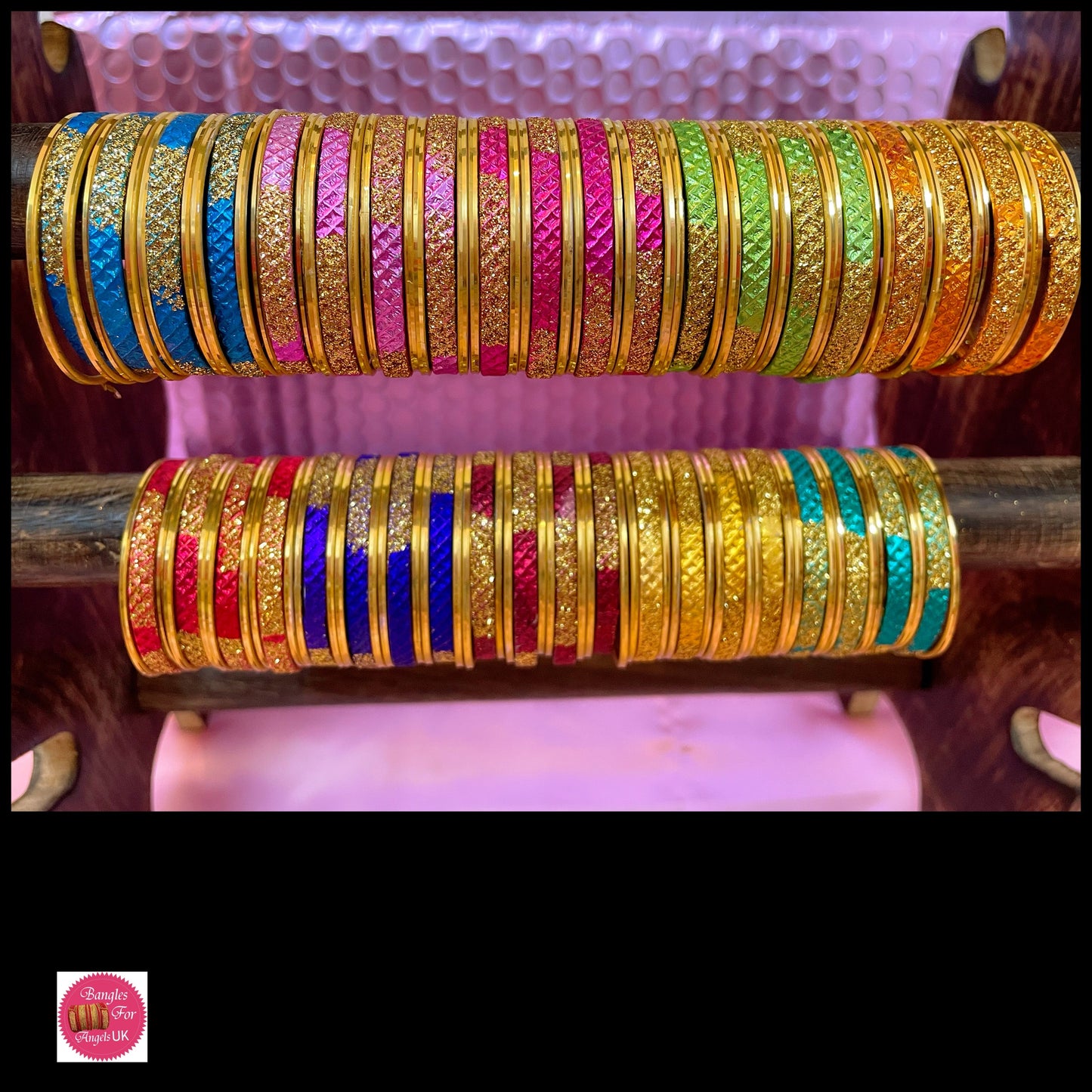 Kids Metal Bangles Box- Combo of 10 sets/Colours