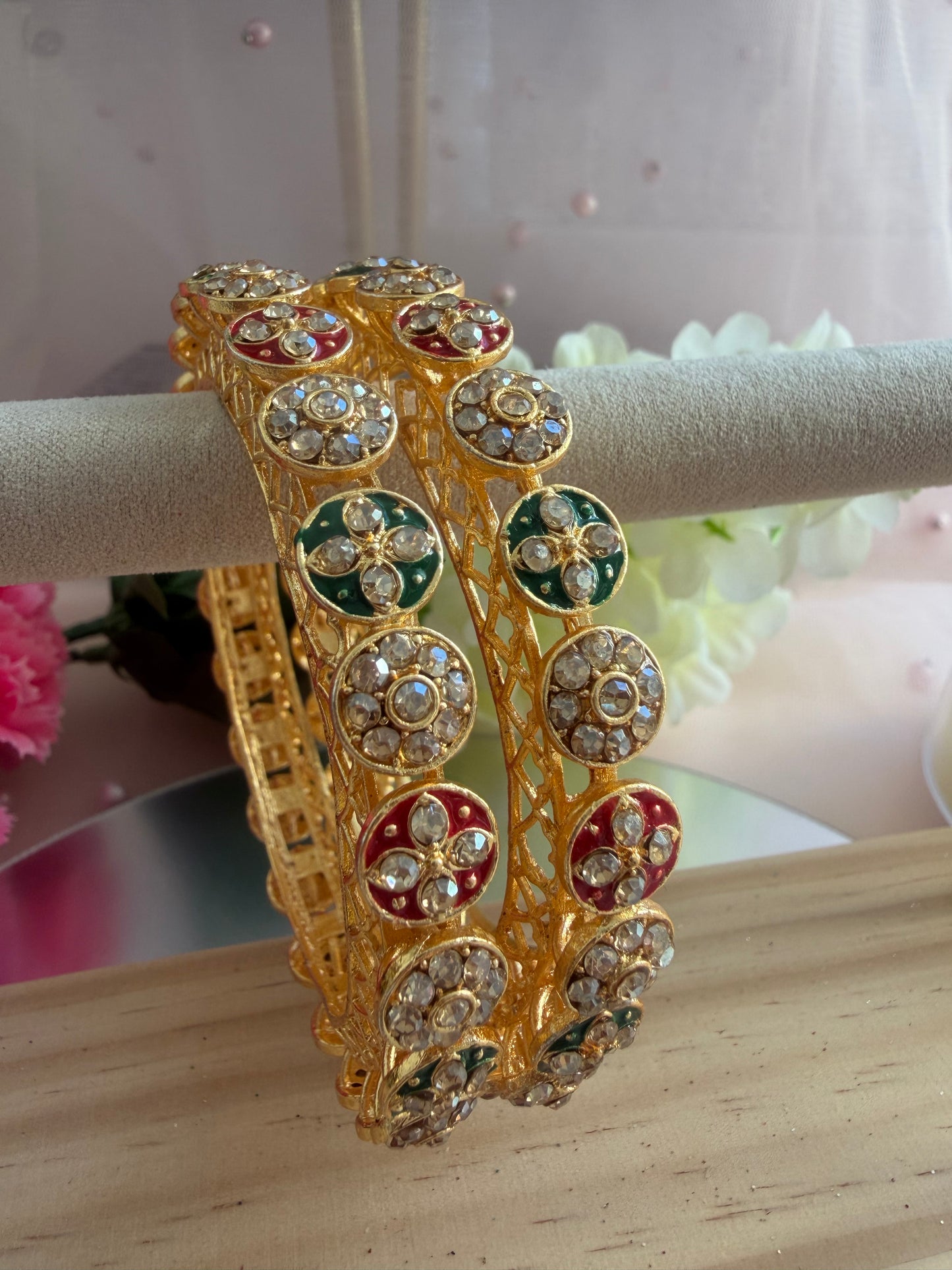 Jadau Kundan Gold Karas