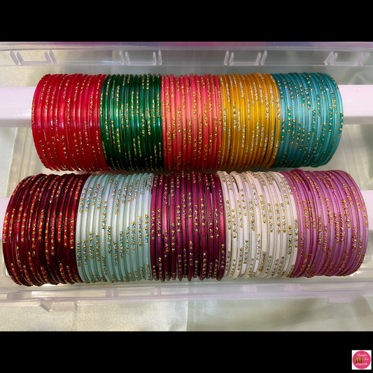 Glass Bangles In Various Colours- Size 2.6/2.8