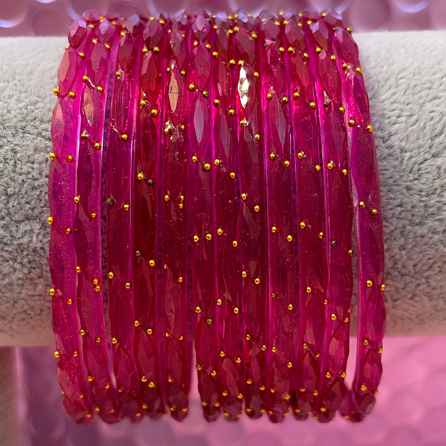 Raindrop Glass Bangles- Size 2.12