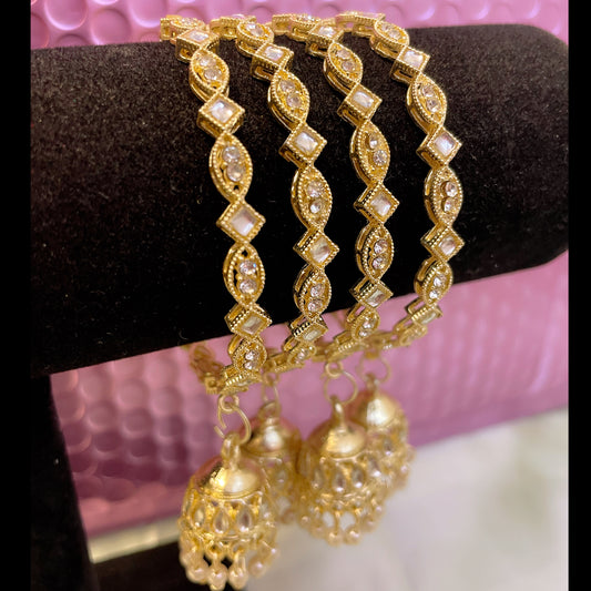 Kundan Gold Mirror Hanging Metal Karas