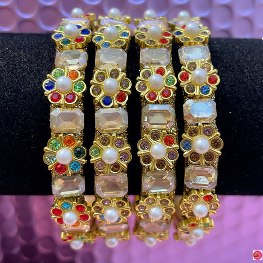 Multicoloured Flower Metal Karas