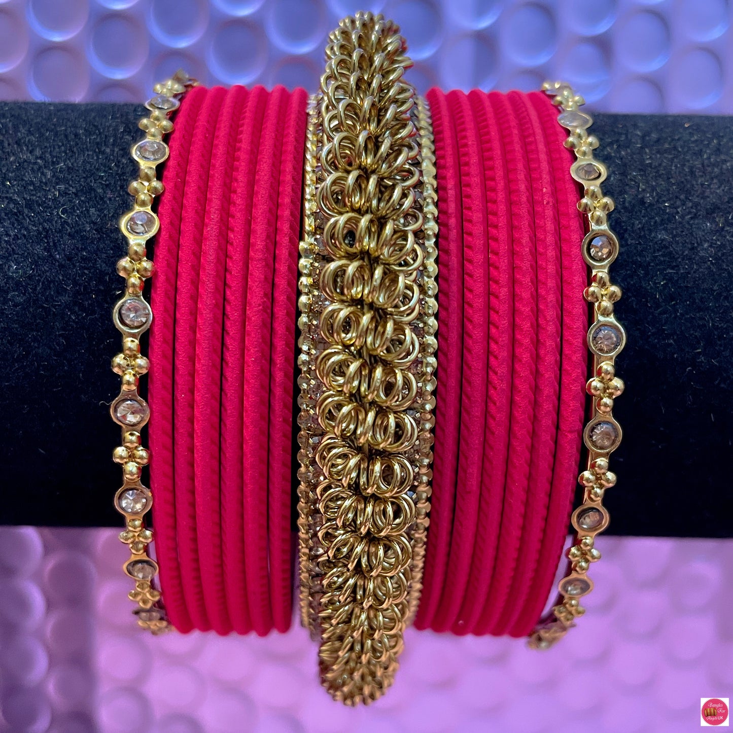 Gold Metal Bangles Sets- Various Colours