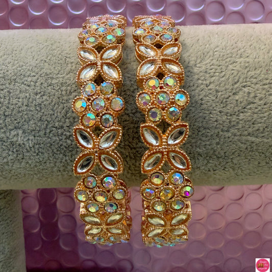 Rose Gold Flower Metal Karas