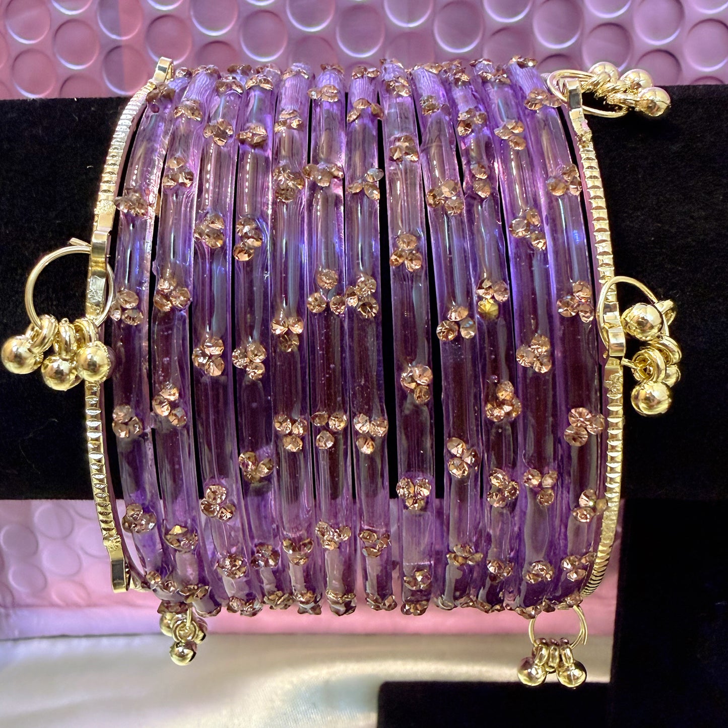 Kashmiri Glass Bangles Sets in assorted colors