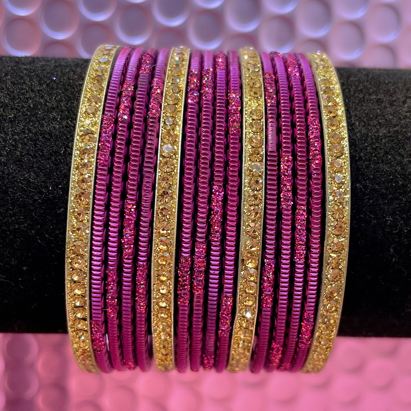 Gold Metal Bangles Sets- Various Colours