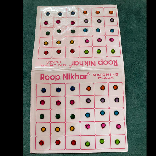 Round Plain Border Bindi Pack- Size X Small