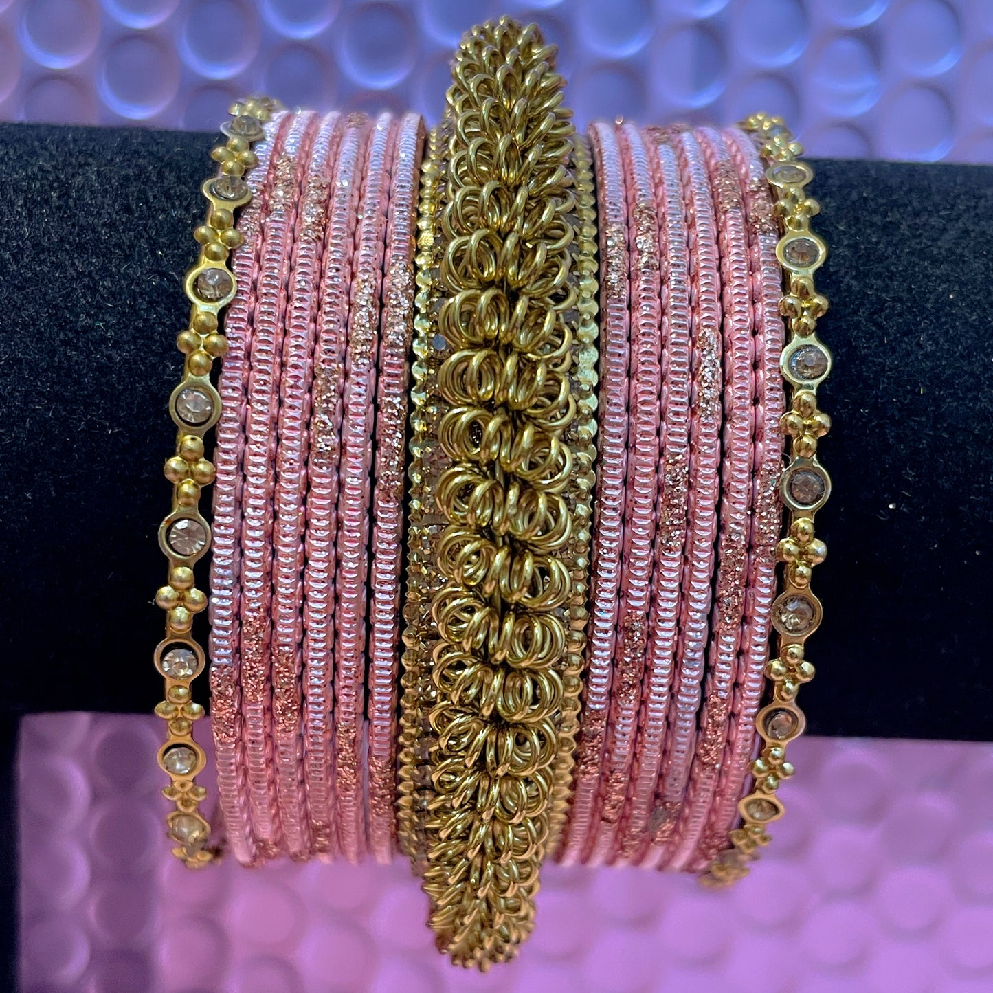 Gold Metal Bangles Sets- Various Colours