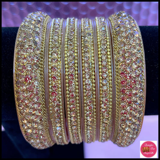 Gold Bangles Set- Size 2.4/2.6/2.8