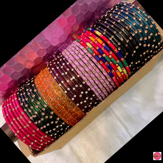 Glass Bangles Combo Box- Size 2.10