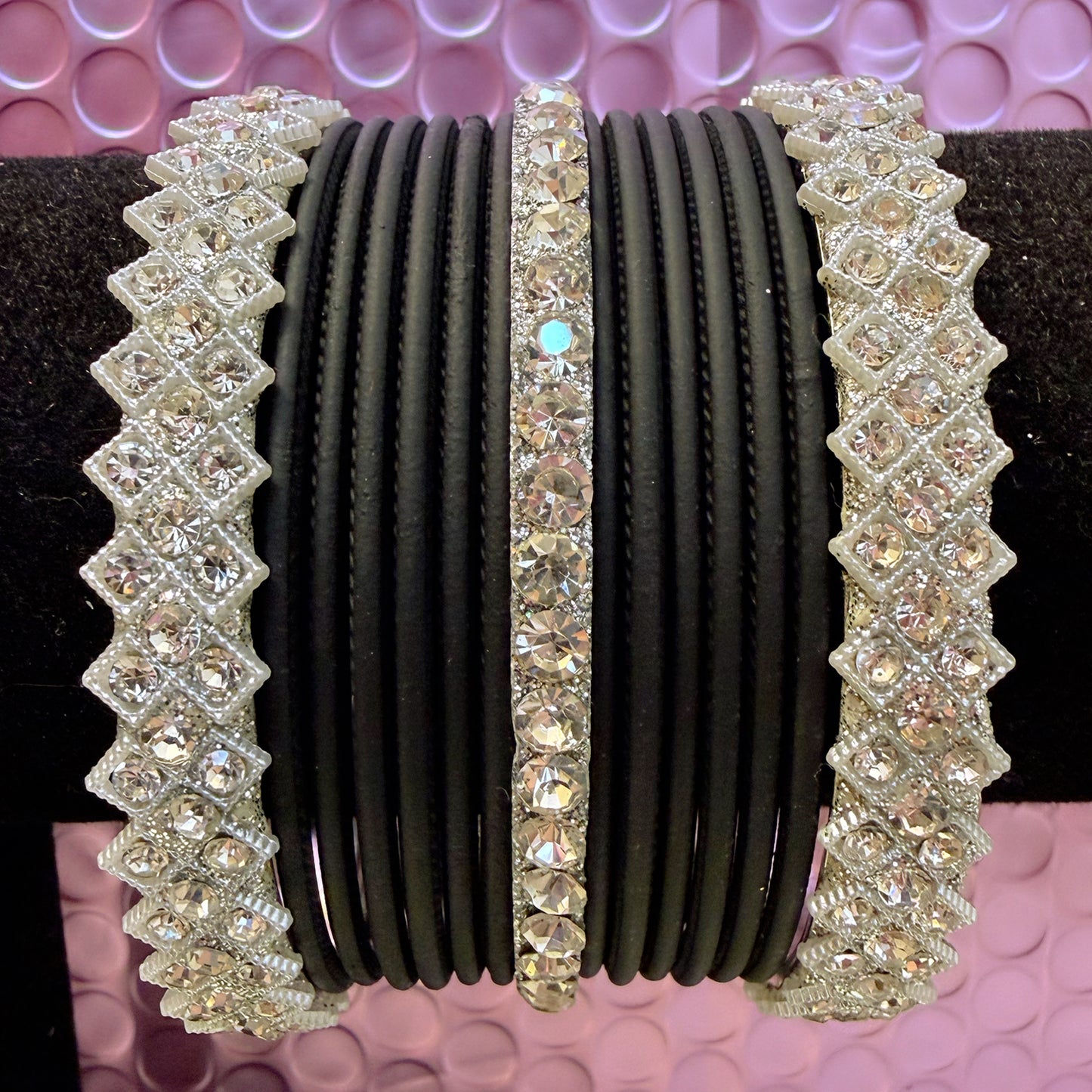 Silver Metal Bangles Sets in various colors