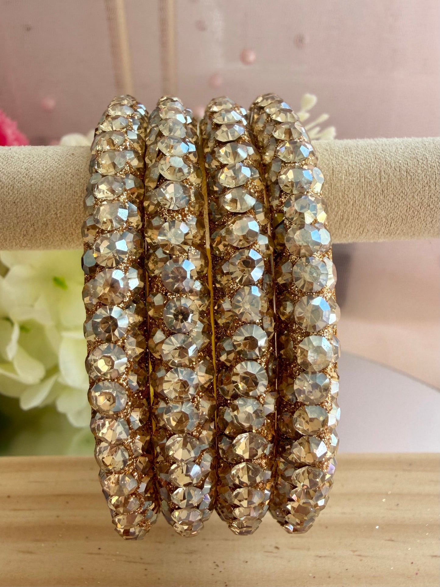 Gold Stone Diamante Metal Karas