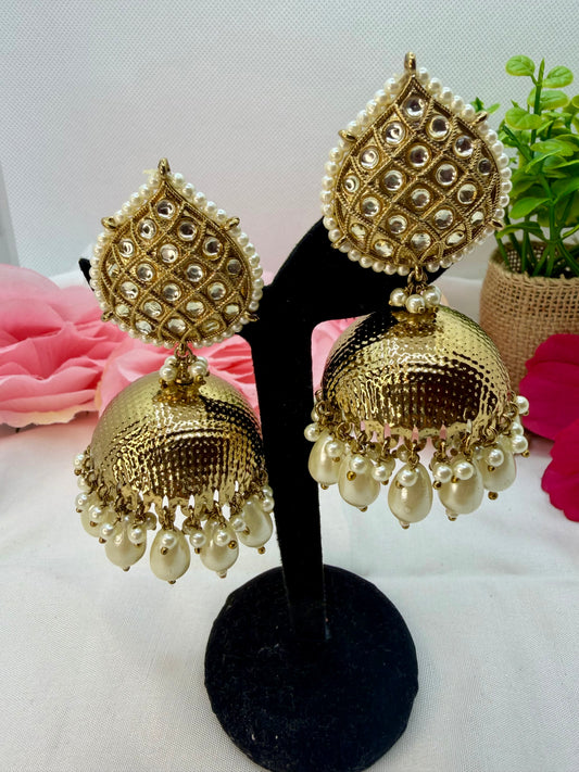 Kundan Gold Pearl Jhumka’s